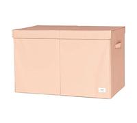 3 Sprouts Recycled Fabric Toy Chest, Extra Large with Lid, Solid Clay