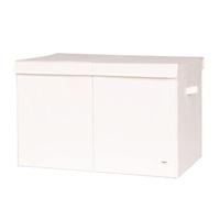 3 Sprouts Recycled Fabric Toy Chest, Extra Large with Lid, Solid Cream