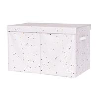 3 Sprouts Recycled Fabric Toy Chest Storage Box - Extra Large Toy Storage Box, Sturdy Toy Bins - Kids Organizer for Bedroom - Toybox Basket with Lid for Kids, Toddlers, Boys, Girls - Terrazzo Grey