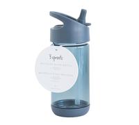 3 Sprouts Recycled Plastic Kids Water Bottle, Eco-Friendly Water Bottles for Kids with Straw, Leak-Proof, BPA Free, Lightweight Water Bottle for School, Sports, Modern Designs for Boys & Girls, Blue