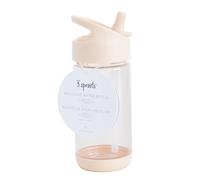 3 Sprouts Recycled Plastic Kids Water Bottle, Eco-Friendly Water Bottles for Kids with Straw, Leak-Proof, BPA Free, Lightweight Water Bottle for School, Sports, Modern Designs for Boys & Girls, Sand