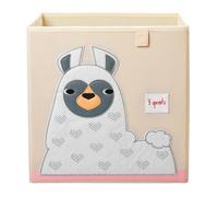 3 Sprouts Storage Cube Box, Foldable Fabric Cubby Organizer, Llama