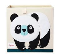 3 Sprouts Toy Storage Cube - 13 inch Kids Cube Storage Box - Collapsible Fabric Organiser Bin for for Nursery, Children’s Room, Kids Playroom, Panda