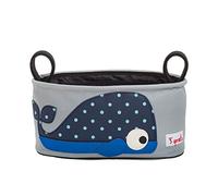 3 Sprouts Universal Stroller Organiser - Durable Pram Bag with Cup Holder - Convenient Buggy Organiser - Pushchair Caddy, Whale