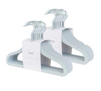 3 Sprouts Velvet Baby Hangers - Non-Slip Hangers for Infant & Toddler - Closet Hanger for Childrens Clothes & Coat - Newborn Hanger, Pack of 30 - Blue
