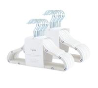 3 Sprouts Velvet Baby Hangers - Non-Slip Hangers for Infant & Toddler - Closet Hanger for Childrens Clothes & Coat - Newborn Hanger, Pack of 30 - Blueberry & Cream
