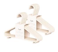 3 Sprouts Wheat Straw Plastic Kids & Child Hangers - 30-Pack Eco-Conscious Baby Clothes & Coat Hangers for Closet - Children's Hanger for Nursery, Small Girls, Boys & Toddlers - Cream