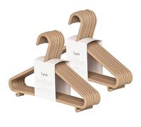 3 Sprouts Wheat Straw Plastic Kids & Child Hangers - 30-Pack Eco-Conscious Baby Clothes & Coat Hangers for Closet - Children's Hanger for Nursery, Small Girls, Boys & Toddlers - Brown