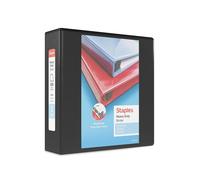 3"""" Staples Heavy-Duty View Binder with D-Rings (Black)