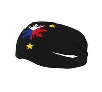 3 Stars and Sun Filipino Philippines Flag Headbands Sports Headbands Moisture Wicking Workout Headband Sweatband Headbands Running Headband