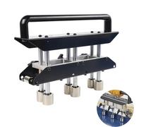 3-Station Edge Roller Bender for Metal Roofing Materials, 0-90 Degree Angle Bending Tool with High-Speed Steel Rollers