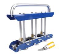 3 Station Edge Roller Bender, Sheet Metal Edge Rolling Machine, 0-90° Bending Angle for 0.3-1mm Sheets, for Roofing Rain Diverter Sign Making Door Frames Construction Shop Fitting(Blue)