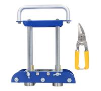 3 Station Roller with Shears, Manual Sheet Metal Bending Tool, 0-90 Degree Angle Roll Bender for Roofing Materials, High Speed Steel Rollers with Aluminum Alloy Handle for K