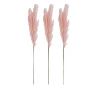 3 Stems Pampas Grass Fake Artificial Plants Feather for Home Décor 90cm (Pink)