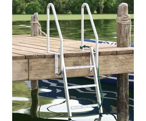 3-Step Dock Ladder Silver Aluminium 58 x 77 x 144cm Flip-Up Non-Slip Marine Boat