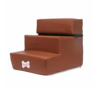 3 Step Dog Step Stairs Pet Ladder Cover Nonslip Dog and Cat Steps Removable Comfortable Non Dog Staircases Suitable for Small Dogs Wishbone Dog Chewing (Coffee, One Size)