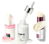 3-Step Facial Skincare Set, B12 Pink Serum & Calcium Moisture Balm Stick