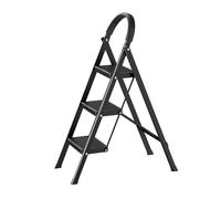 3 Step Folding Step Stool, Heavy Duty 330 lbs Capacity Collapsible Ladder with Triangle Stability & Anti-Slip Wide Pedals, Portable Multi-Purpose for Home, RV & Outdoor Use 1 Set