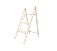 3-Step Household Slim Folding Ladder, Cream, Drabest