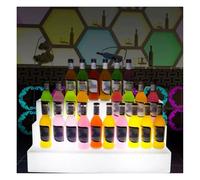 3-Step Illuminated Acrylic LED Liquor Bottle Display Shelf for Home/Commercial Bar