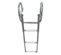 3-step (white) telescopic ladder w/handles - 1 PC Osculati - 49.546.03