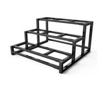 3 Steps Metal Stair Step Stringers, Heavy Duty Galvanised Stair Stringer,660 LBS Capacity for Camper, Trailer, Mobile Home, Porch (Width 100 cm, Height 53 cm)