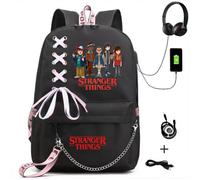 (3 #) Stranger Things Backpack School bag Unisex Travel Laptop Backpack keychain