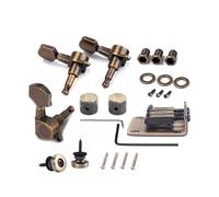 3-String Cigar Box Professional Guitar Bridge Tuning Pegs with Knobs Rustproof Vintage Style Tuners Machine Head Strap Lock Set