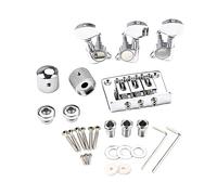 3 String Electric Guitar Bridge Upgrade With Tuning Pegs Control Knobs And Locking Screw Assembly