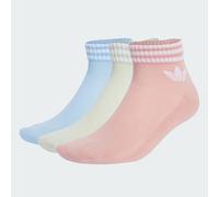 adidas Originals Women's 3 Stripe Ankle Socks 3 Pack, Multi, Size Xl, Women Print