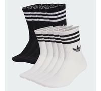 adidas Originals Unisex 3 Stripe Crew Socks 10 Pack, White, Size M, Men White