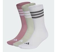adidas Unisex 3Stripes Cushioned Sportswear Crew Socks 3 Pair Pack Socks, magic mauve/white/halo green/grey four, XXL