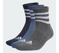 adidas Unisex Kids 3-Stripes Cushioned Sportswear Mid-Cut Socks 3 Pairs, Legend Ink/Preloved Ink S24 / Dark Grey Heather, 5-6 Years