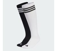 adidas Unisex 3 Stripes Knee Socks 2 Pair Pack, white/black/black/white, 4.5-6