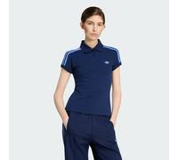 Adidas Originals 3 Stripes Short Sleeve Polo Blue XS Woman
