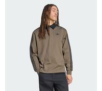 Adidas Originals 3 Stripes Rugby Long Sleeve Polo Beige,Brown 2XL Men