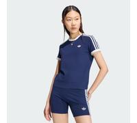 Adidas Originals 3 Stripes Slim Short Sleeve T-shirt Blue XS Woman