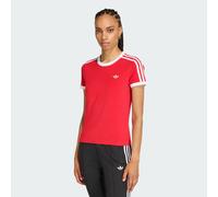 Adidas Originals 3 Stripes Slim Short Sleeve T-shirt Red 2XS Woman