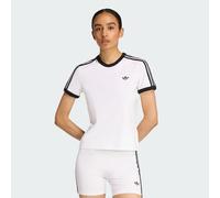 Adidas Originals 3 Stripes Slim Short Sleeve T-shirt White M Woman