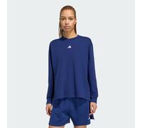 adidas 3 Stripes Studio Boyfriend Longsleeve Tee, Dark Blue, Size S, Women Dark Blue