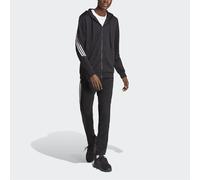 adidas Men's 3-Stripes Track Suit, Black/White, L