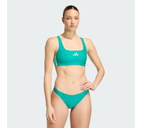 adidas Women's 3 Stripes V-Back Bikini Swimwear, Equipment Green/Clear Mint, 46