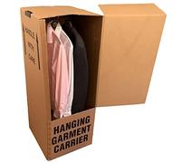 3 Strong Large Double Wall With Hanging Rails Cardboard Garment Wardrobe Boxes