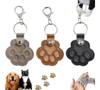 3 Stück Pet Fur Storage Keychain, Cute Leather Paw Keyring Pet Hair Keepsake Key Holder, Unique Memorial Collection Keychain