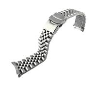 3 Styles 22mm Solid Stainless Steel Diving Watchband Fit for Casio Duro Mdv107-1A MDV106-1A with tool(Silver 5)