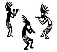 3 Styles Kokopelli Wall Decor Metal Southwestern Wall Art Western Native American Kokopelli Outdoor Decor for Patio Garden Indoor Accent