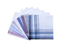 3 Styles of Mens Classic Striped Border Cotton Handkerchiefs Pack-40cm Square - -