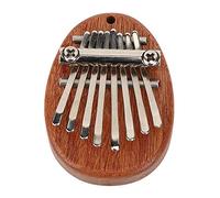 3 Styles Piano Mini Thumb Piano, Kalimba Thumb Piano, White/Wood Acrylic Beginners for Music Play Bags Decor Kids(Oval Log)