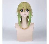 3 Styles Wigs Vocaloid Gumi Wig Cosplay Costume Women Yellow-Green Gradient Medium Length Synthetic Hair Vocaloid Gumi Perucas Dm648