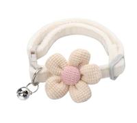 3 Super Soft Natural Cotton Rope Collars for Cats with Sensitive Skin, Lightweight Kitten Collars with Quick Release and Removable Bow, (Apricot, Sky Blue, Light Pink)